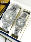 Premium Silver Couple Watches – Luxury Edition